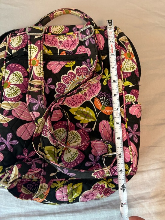 Vera Bradley Plum Petals Quilted Backpack Floral Laptop Travel Bag main image 11